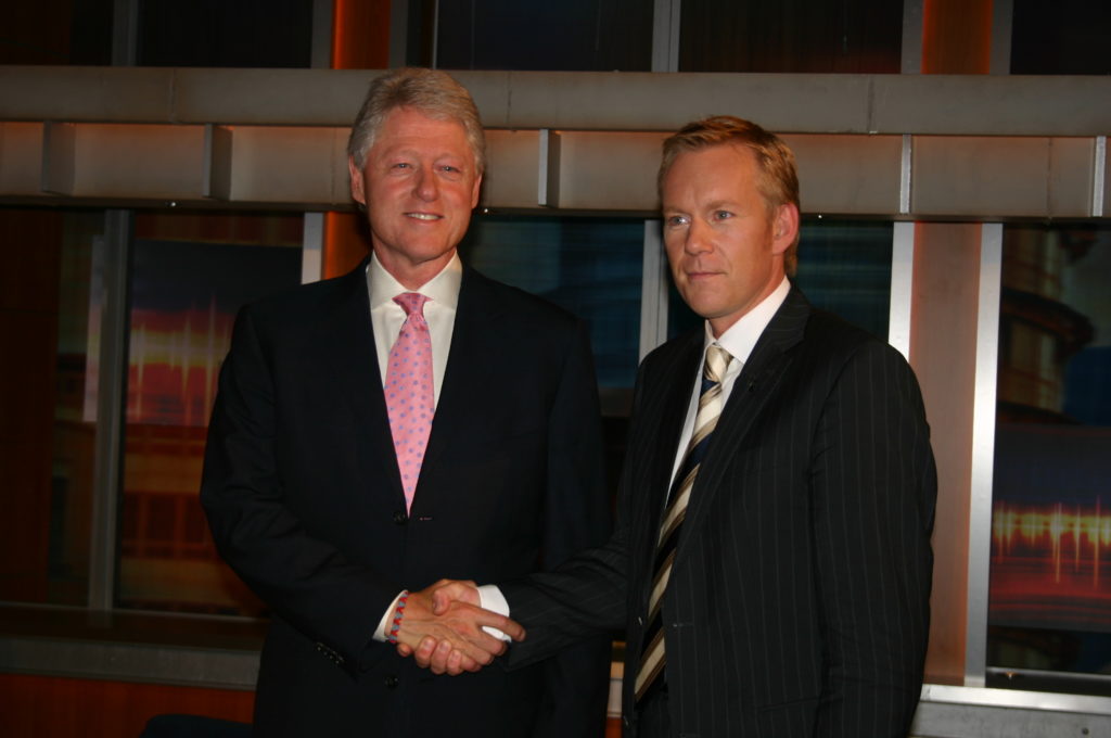 Bill Clinton in der Johannes B. Kerner Show in Hamburg